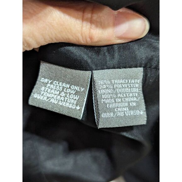 Ellen Tracy Women's Black Classic 2 Button Notch Lapel 2 Pc Set Pant Suit 12/14 - Picture 5 of 7